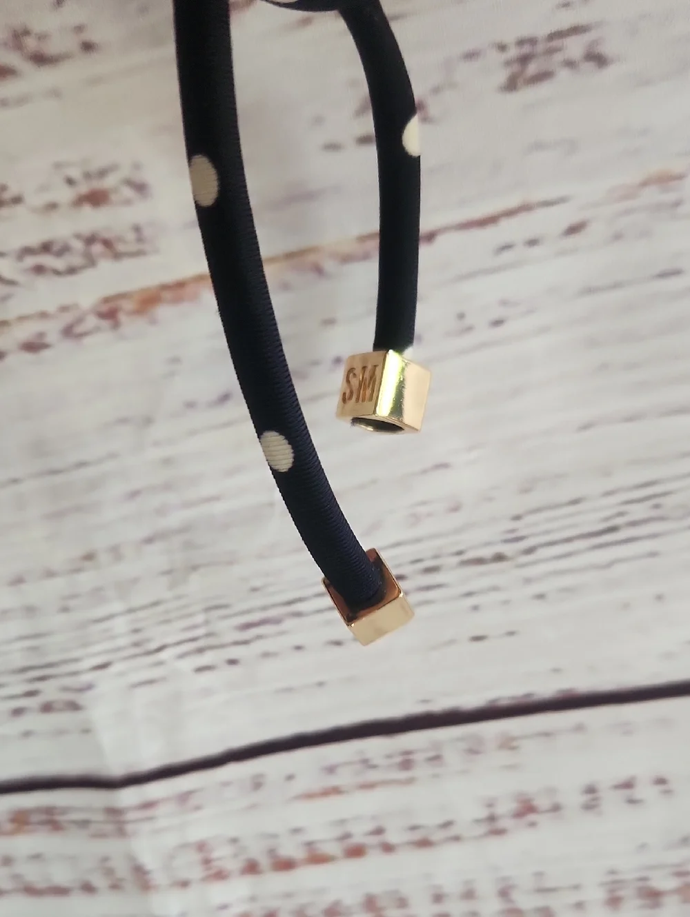 Black Polka Dot Triangle Bikini Top - Picture 3 of 3